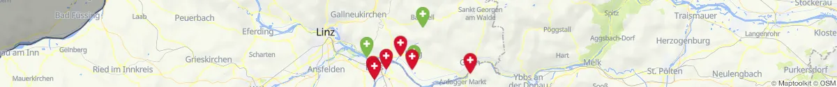 Map view for Pharmacies emergency services nearby Mitterkirchen im Machland (Perg, Oberösterreich)